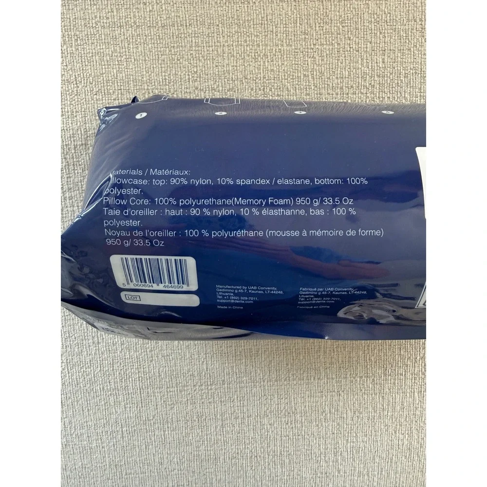 Derila Ergo Neck Pillow Contour  Standard Size Memory Foam (54x36x12 CM) New